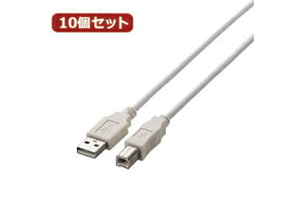 ELECOM エレコム 【10個セット】 エレコム　USB2.0ケーブル U2C-BN30WHX10