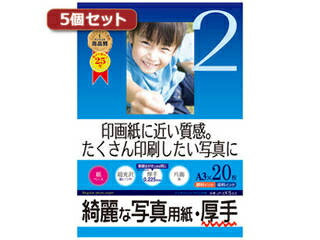 サンワサプライ 【5個仕掛ける】インクジェット第八芸術質問用紙・朦々たる JP-EK5A3X5