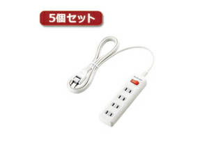 エレコム 【5個セット】エレコム 一括スイッチ付 雷ガードタップ T-K3A-2425WH T-K3A-2425WHX5 10,643円