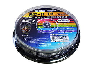 HIDISC 10個仕かける HIDISC 録画用BD-R DL 50GB 1-6倍速相応う 10枚 HDBD-RDL6X10SPX10 TV・オーディオ・カメラ-ブルーレイディスクメディア