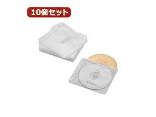 エレコム 【10個仕掛ける】エレコム Blu-ray・CD・ヴィデオディスク対応不織布入れもの 2穴 CCD-NBWB60WH CCD-NBWB60WHX10
