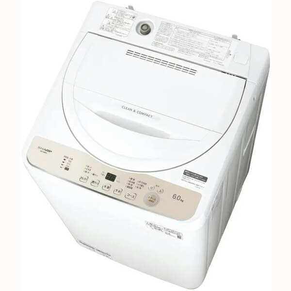 SHARP シャープ　洗濯機　ES-GE6E-T 6kg 2021年製 ES-GE6G｜洗濯機：シャープ