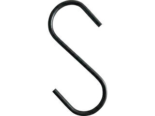 TRUSCO トラスコ中山 まとめ買い Sフック スチール製 75mm 黒 160個 TSTS575BKBOX