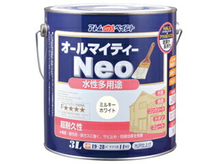 ATOM アトムサポート 水性オールマイティーネオ 3L ミルキーホワイト