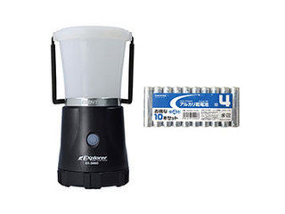 GENTOS GENTOS Exploler LED提灯 + 塩基蓄電池 単4形10本 EX-366D+HDLR03/1.5V10P