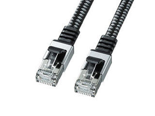 サンワサプライ 【5個セット】 サンワサプライ カテゴリ6AメッシュフラットLANケーブル KB-FL6AME-05BKX5