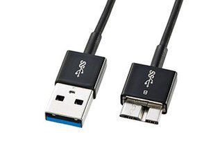 サンワサプライ 【5個仕掛ける】 サンワサプライ USB3.0マイクロ有線テレビ(A-MicroB) 0.5m 超ごく細 KU30-AMCSS05KX5