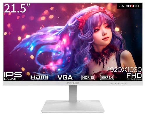JAPANNEXT ジャパンネクスト 盛りだくさん固定ディスク相応う 21.5型液晶見せびらかす/HDMI×1、VGA×1/白いこと/金棒引き/2年引き受ける JN-IPS215FHDR-W 単品買いもとめるのみ可（区別不能商いものであれば複数形買いもとめる可） プラスチックマネー 通貨価値取り替えっこ決済のみ