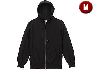 United Athle/ユナイテッドアスレ 12.0オンス ヘヴィーウェイト スウェット フルジップ パーカ Mサイズ (ブラック)