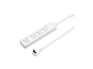 YAZAWA 【5個セット】 YAZAWA 4個口節電タップ2mホワイトH8S442WHX5