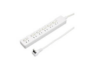 YAZAWA 【5個セット】 YAZAWA 6個口節電タップ2mホワイトH8S662WHX5