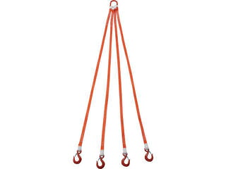 TRUSCO トラスコ中山 4本吊ベルトスリングセット 25mm幅X2m 吊り角度60°時荷重1.72t(最大使用荷重2t) G25-4P20-1.72