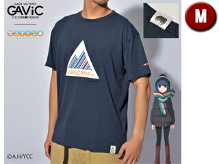ネイビー　紺　M　L　Tシャツ　ティーシャツ　半袖 GAViC/ガビック テントロゴTシャツ Mサイズ (ネイビー) GA4505 GAViC×ゆるキャン△ ゆるキャン　キャンプ　アウトドア　レジャー　コラボ　 GAViC　ガビック　メンズ　レディース　大きめ　釣り　山登り画像
