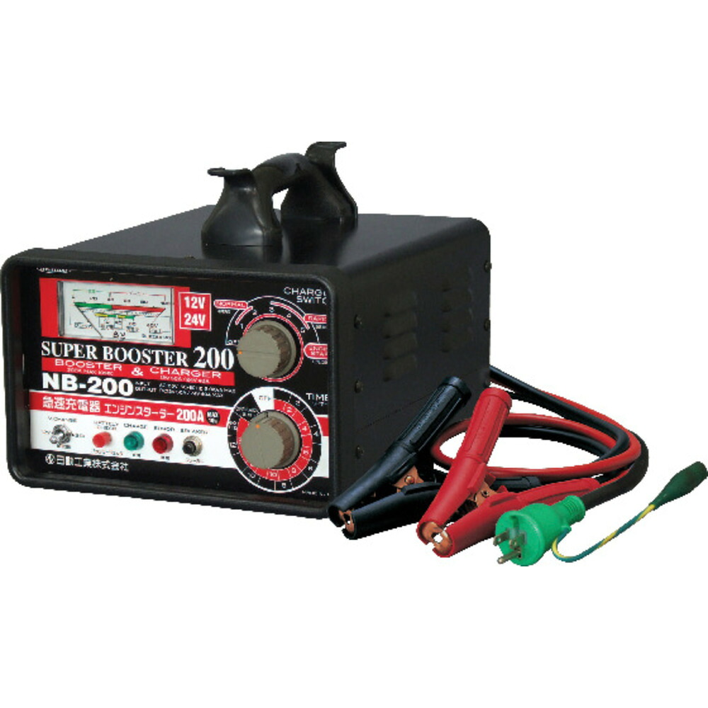 NICHIDO 日動工業 【代引不可】急速充電器 スーパーブースター200 200A 12V/24V