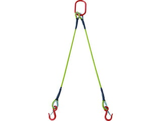 TRUSCO/トラスコ中山 2本吊玉掛ワイヤーロープスリングアルミロックタイプ 黄透明1.5M TWSP2P9S1.5WT カラー被覆付/収縮カバー付 17,963円