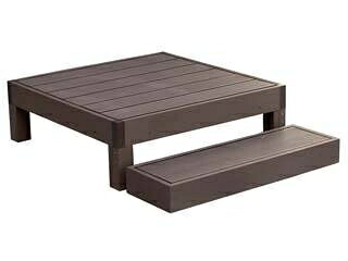 住まいスタイル 人工木ウッドデッキ ecofeel エコフィール 1台 ステップセット PWDE-1P-STP-DBR ダークブラウン 同梱注文不可 カード払い限定 沖縄・北海道・離島お届け並びに時間指定不可|ムラウチ