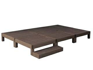 住まいスタイル 人工木ウッドデッキ ecofeel エコフィール 6台 ステップセット PWDE-6P-STP-DBR ダークブラウン 同梱注文不可 カード払い限定 沖縄・北海道・離島お届け並びに時間指定不可