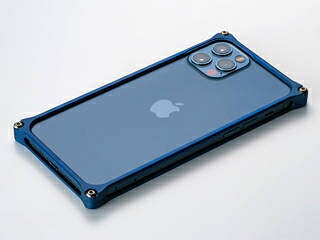 ギルド絵図面 ソリッドバンパー for iPhone 12 Pro Max 引っ敷き青色 GI-430MBL スマートフォン・タブレット-液晶保護フィルム