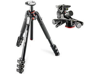 Manfrotto マンフロット JP-MK190A4-3WG 190プロアルミニウム4段三脚+XPROギア付き雲台キット|ムラウチ