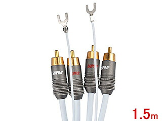 SUPRA スープラ PHONO 2RCA 1.5m　ハイコストパフォーマンス　フォノケーブル｜ムラウチ