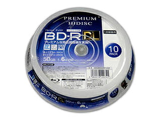 HIDISC 20個セット PREMIUM HIDISC BD-R DL 1回録画 6倍速 50GB 10枚 スピンドルケース HDVBR50RP10SPX20｜ムラウチ