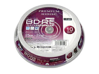 HIDISC 20個仕かける PREMIUM HIDISC BD-RE くり返し録画 2倍速 25GB 10Pスピンドル容れもの HDVBE25NP10SPX20 TV・オーディオ・カメラ-ブルーレイディスクメディア