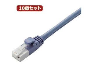 ELECOM エレコム 【10個セット】 エレコム ツメ折れ防止LANケーブル(Cat5E) LD-CTT/BU2/RSX10