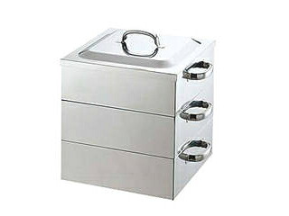 ※こちらは【水槽】のみの単品販売となります。 PE 18-8業務用角蒸器用水槽 30cm|ムラウチ