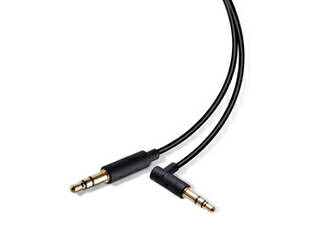 ELECOM エレコム 5個セット エレコム AUXケーブル/φ3.5オス-φ3.5オス(L字)/スリム/1.0m/ブラック AX-35ML10BKX5