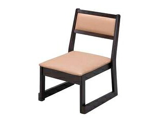 WAKAIZUMI 若泉漆器 【代引不可】木製　宴高椅子　レザー張り　ベージュ