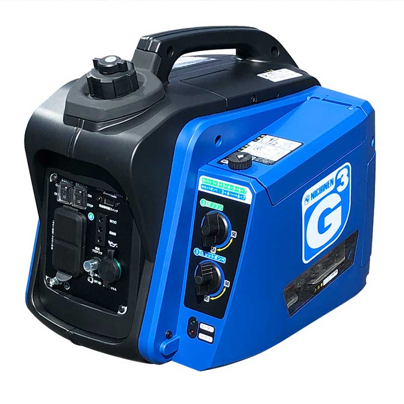 ＮＩＣＨＩＮＥＮ ニチネン KG-101 G-cubic(ジーキュービック) インバーター式 2WAY式 カセットボンベ＆ガソリン 発電機 コンパクト スタイリッシュ