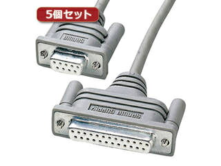 サンワサプライ 【5個書き割り】 サンワサプライ RS-232C有線テレビ(インタリンク・クロス・2m) KRS-L925-2KX5