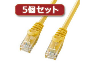 サンワサプライ 【5個セット】 サンワサプライ カテゴリ6UTPLANケーブル LA-Y6-15YX5