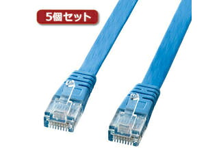 サンワサプライ 【5個書き割り】 サンワサプライ UTPエンハンスドカテゴリ5より線滑っこい有線テレビ(点火装置青碧・15m) 天使の都市-FL