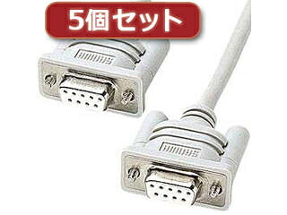 サンワサプライ 【5個セット】 サンワサプライ RS-232Cケーブル(モデム・TA用・4m) KRS-433XF-4KX5|ムラウチ