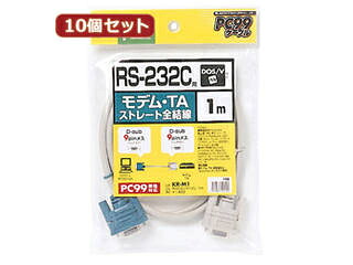 サンワサプライ 【10個仕掛ける】サンワサプライ RS-232C有線テレビ(モデム・TA用・1m) KR-M1X10