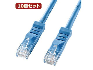 サンワサプライ 【10個仕掛ける】サンワサプライ L型科目5eより線ローカルエリアネットワーク有線テレビ KB-T5YL-03LBX10