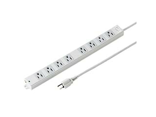 サンワサプライ TAP-K8NSP-3 工事物件雷ガードタップ マグネット付き 3P 8個口 3m