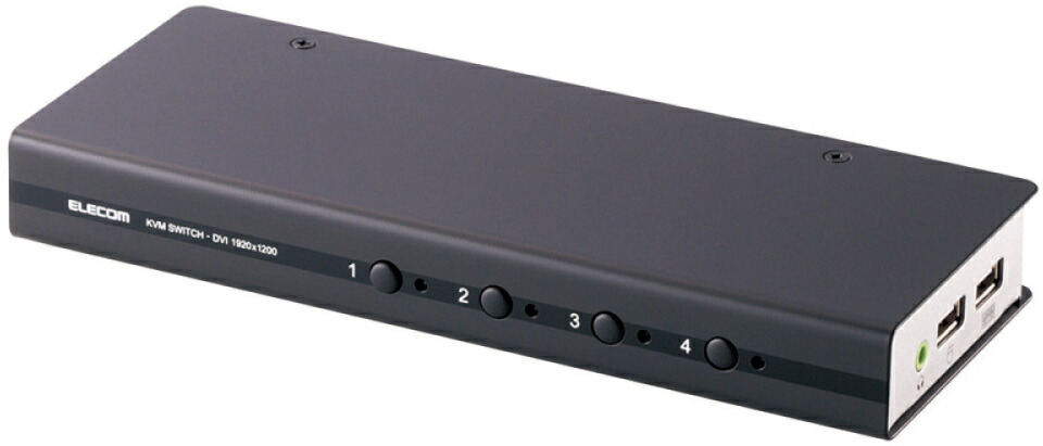 楽天市場】エレコム ELECOM KVM-DVHDU4 DVI対応パソコン自動切替器 USB