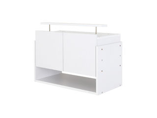 Juei Art/充英アート【メーカー直送代引不可】 コレクションラックワイド専用 上置き ロータイプ 奥行38.5cm CR-T8339USW ホワイト 【同梱不可】 【沖縄・九州・北海道・離島お届け不可/配送時間指定不可】|ムラウチ