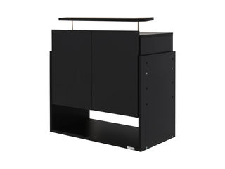 Juei Art/充英アート【メーカー直送代引不可】 コレクションラックワイド専用 上置き ハイタイプ　奥行38.5cm CR-T8339UHBK ブラック 【同梱不可】 【沖縄・九州・北海道・離島お届け不可/配送時間指定不可】｜ムラウチ