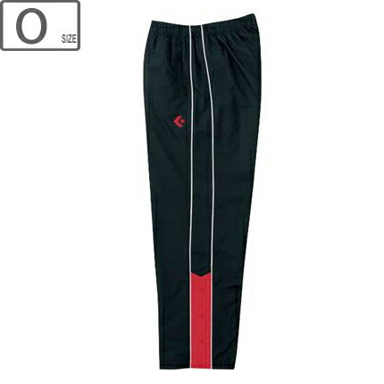 CONVERSE コンバース 【メンズ】ウォームアップパンツ 裾ボタン仕様【ブラック×レッド】【Oサイズ】CB162502P-1964 撥水 透湿