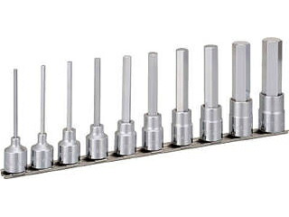 TONE トネ ロングヘキサゴンソケットセット(ホルダー付) 10pcs HH410LA