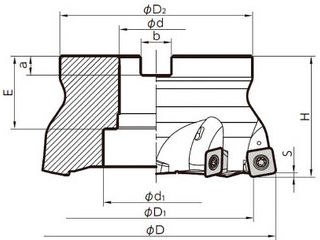 KYOCERA/京セラ ミーリング用ホルダ MFH160R-14-8T