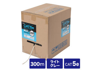 SANWA SUPPLY サンワサプライ カテゴリ5eUTP単線ケーブルのみ 300m ライトグレー KB-T5-CB300N|ムラウチ