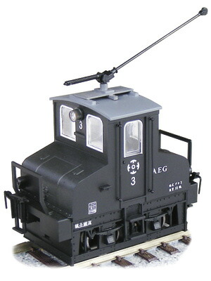 津川洋行 18009 銚子電気鉄道 デキ3 電気機関車(初期トロリーポール仕様/車体色：黒 / 動力付)