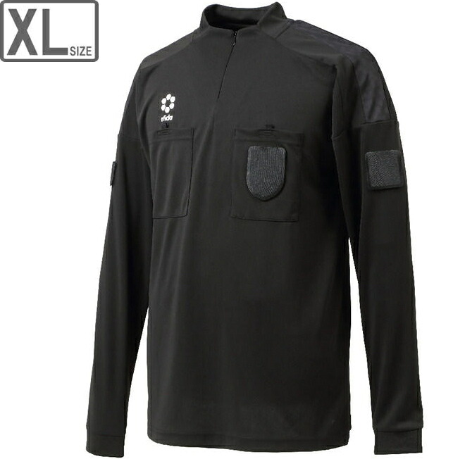 sfida スフィーダ 【ユニ一発やる】審判員ティーシャツ L/S 長袖【XL大いさ】【BLACK】SA22835