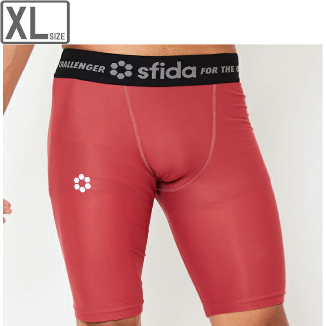 sfida スフィーダ 【メンズ】BPコンプレッションベースレイヤーハーフタイツ【XLサイズ】【BURGUNDY】SA21828
