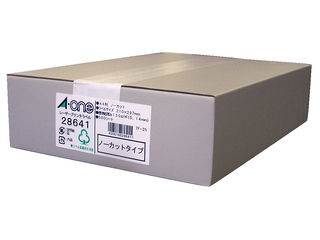 A・one エーワン 付け札判子 レーザ印刷工 A4 1面 ノーカット引っ敷き紙 500腰かけ 白いこと 28641