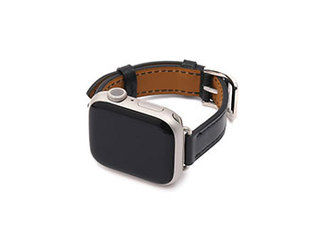 WEARPLANET WEARPLANET Slim Line クラシック本革バンド for Apple Watch 45/44/42mm ミッドナイトブラック WP23139AW